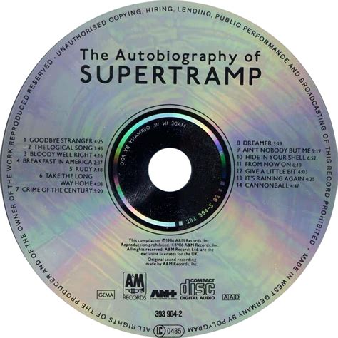 Carátula Cd de Supertramp - The Autobiography Of Supertramp - Portada