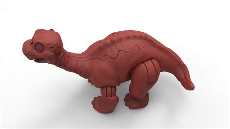 Dinosaur Littlefoot Like Sauropod Articulated Toy - 3D Model by Lior