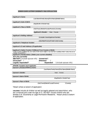 Dv Lottery 2023 Form Pdf - Printable Forms Free Online