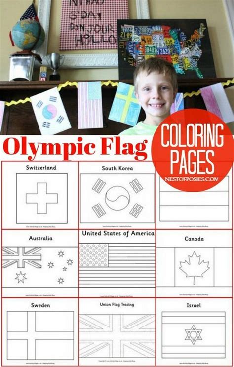 Olympic Flag Coloring Pages | Olympic flag, Flag coloring pages ...