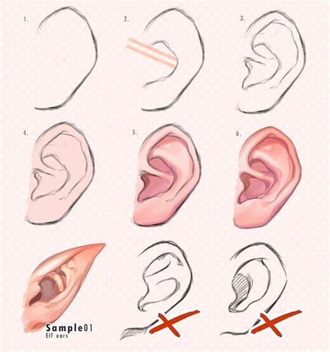 How to Draw ears by @kawanocy..DISCLAIMER!!! I DON’T OWN ANY OF THE ART ...