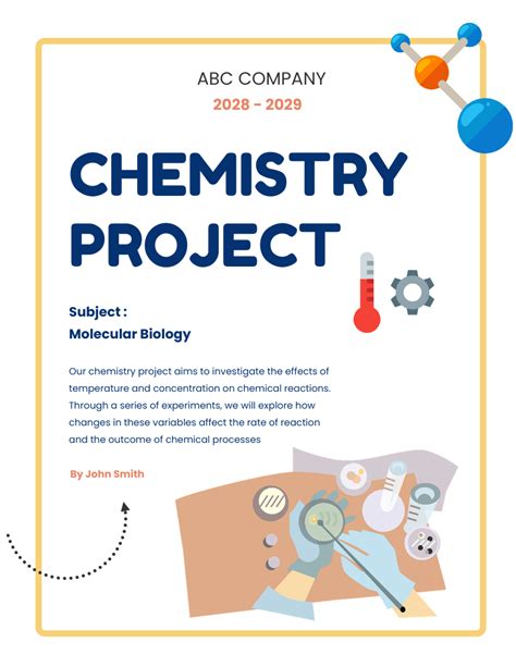 Blue and Yellow Chemistry Project Template