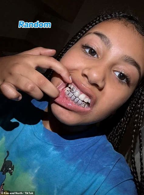 North West, 10, shows off her sparkling grill on TikTok... amid Kanye ...