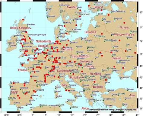 Nuclear Power Stations Map