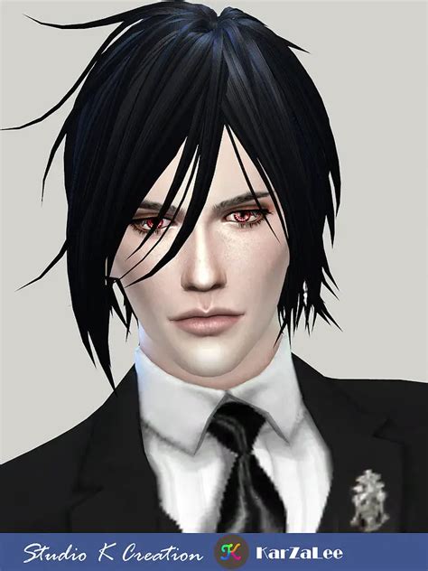 Studio K Creation: Animate hair 97 Sebastian - Sims 4 Hairs