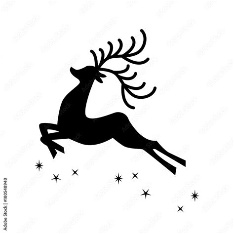 Reindeer. Vector xmas drawing of funny reindeer. Christmas card illustration. Stock Vector ...