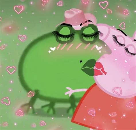 peppa making out w her frog | Frog meme, Frog pictures, Stupid memes