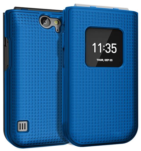 Case for Nokia 2720 V Flip Phone, Nakedcellphone [Cobalt Blue] Protective Snap-On Hard Shell ...