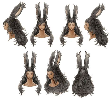 Viera Hairstyles Art from Final Fantasy XIV: Shadowbringers #art #artwork #gaming #videogames # ...