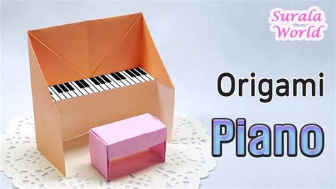 Piano Origami (Easy, How to make a paper piano, DIY) | Piano crafts, Origami easy, Paper crafts ...