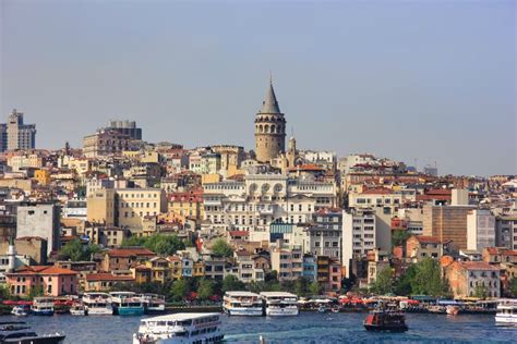 Panorama from Galata Tower To Istanbul, Turkey Editorial Image - Image of byzantine, golden ...