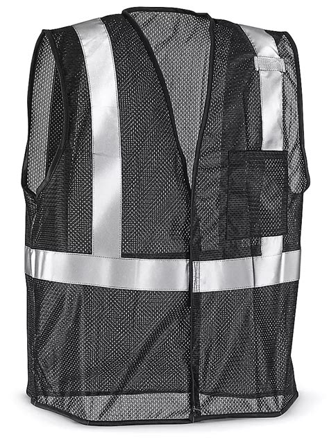 Black Hi-Vis Safety Vest - L/XL S-22907-L - Uline