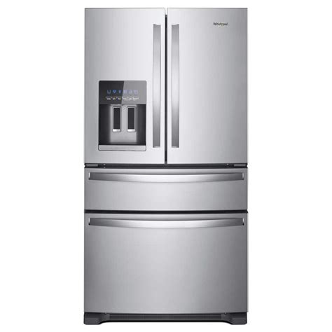 Whirlpool 24.5 cu. ft. French Door Refrigerator in Fingerprint Resistant Stainless Steel ...