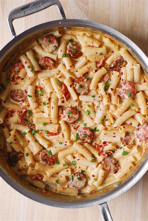 Creamy Mozzarella Pasta with Smoked Sausage - Julia's Album