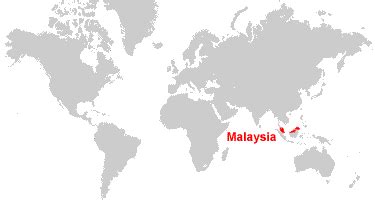 Malaysia On A World Map - Robyn Christye