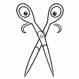 Two Scissors On The White Background To Color In Outline Sketch Drawing  sketch template