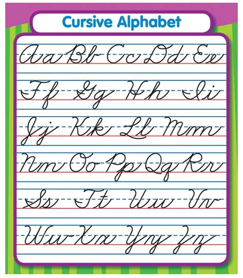 Printable Cursive Alphabet Chart - Printable Word Searches