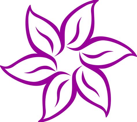 Flower Purple Drawing - Free vector graphic on Pixabay