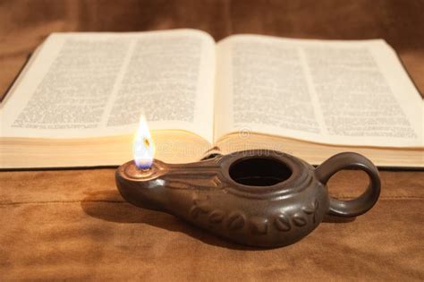 Bible and Oil Lamp stock image. Image of learning, nobody - 16869281