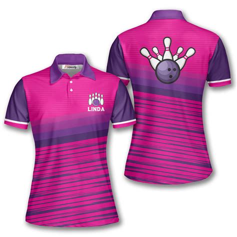 Bowling Purple Pink Custom Bowling Shirts for Women - Primesty