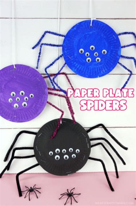 Paper Plate Spiders - I Heart Crafty Things