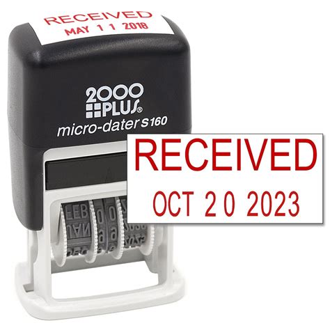 Cosco 2000 PLUS Self-Inking Rubber Date Office Stamp with RECEIVED Phrase & Date - RED Ink ...