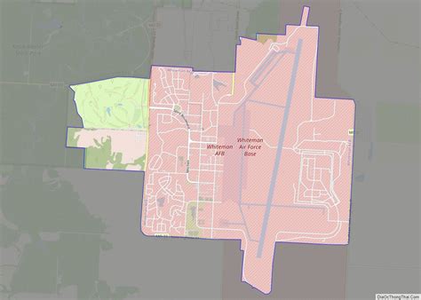 Map of Whiteman AFB CDP