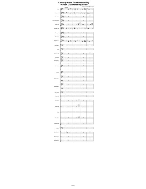 Coming Home for Homecoming--A Green Day Marching Show Sheet music for ...