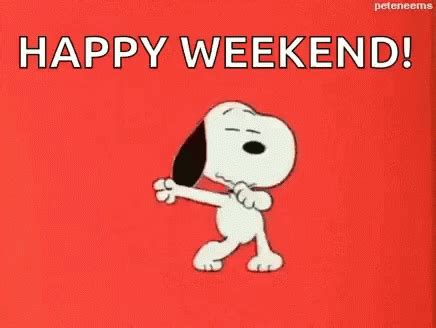 Happy Weekend Weekend Dance GIF - HappyWeekend WeekendDance Snoopy - Discover & Share GIFs