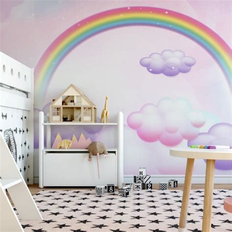 Rainbow Kids Room Wallpaper