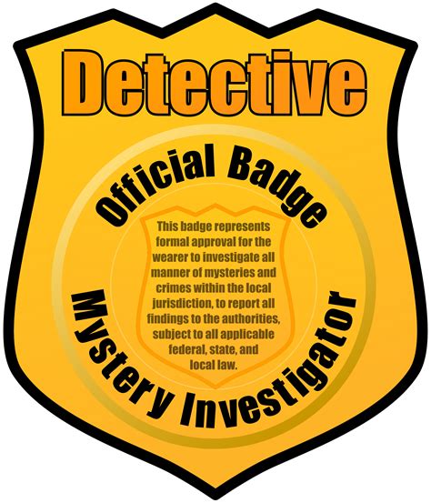 Clipart - Detective Badge