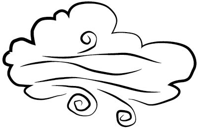 Windy Clipart Black And White