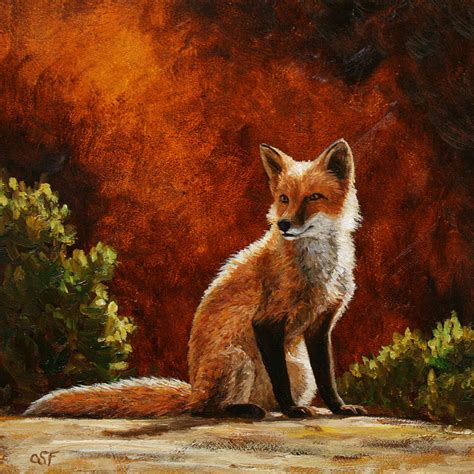 Sun Fox Painting by Crista Forest - Fine Art America