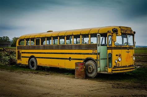 Abandoned School Bus Photograph by Puget Exposure