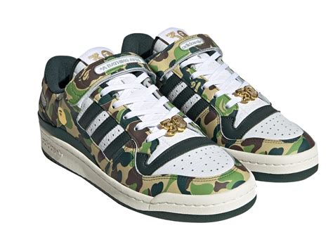 BUY BAPE X Adidas Forum 84 Low 30th Anniversary Green Camo | Kixify ...