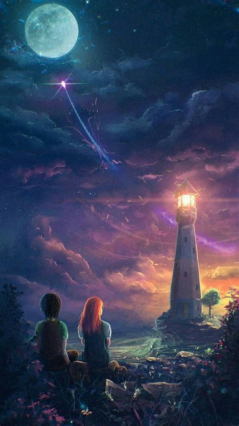 To the moon | Johnny and River | game Anime Kunst, Anime Art, Scenery Wallpaper, Art Wallpaper ...