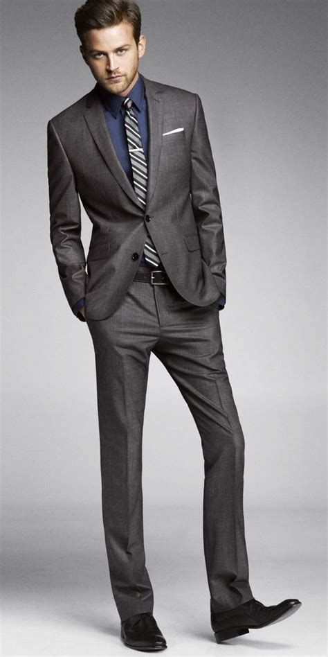 Charcoal grey tailored suit - this should be the first suit in your wardrobe. Can be worn to ...