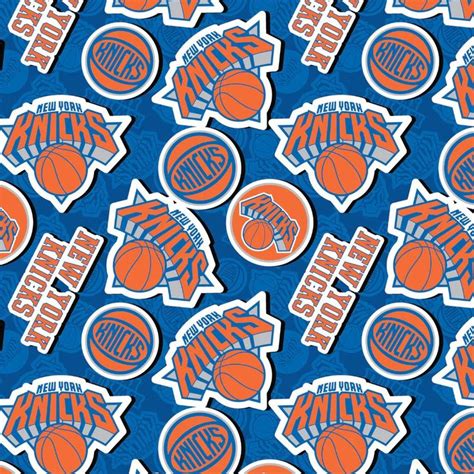 New York Knicks NBA 2023 Sticker Toss in Multi by Camelot Fabrics 44 ...