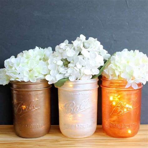 Mason Jar Wedding Centerpieces - Angie Holden The Country Chic Cottage