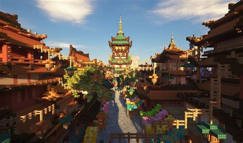 Minecraft Chinese city on Amberstone | Minecraft house tutorials, Minecraft architecture ...