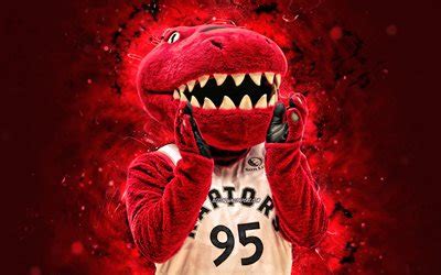 Download wallpapers The Raptor, 4k, mascot, Toronto Raptors, red neon ...