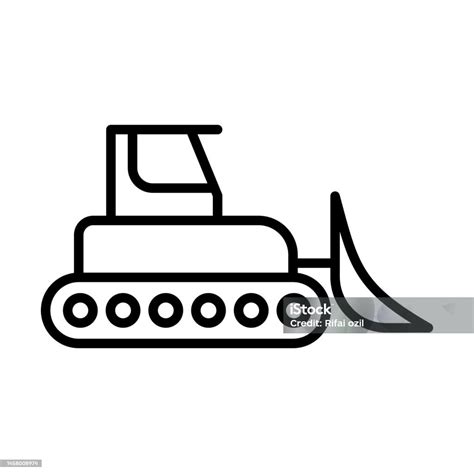 Bulldozer Icon Logo Design Vector Template Illustration Sign And Symbol ...