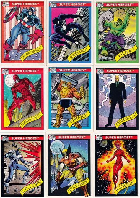 Marvel Trading Cards Series 1 1990 : r/nostalgia