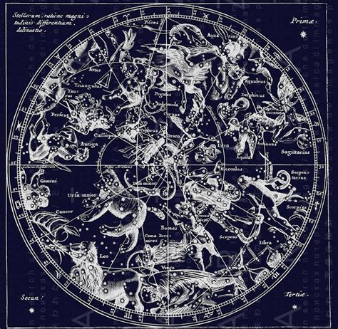 Stunning 19th C Celestial Print Northern Sky Constellations. | Etsy in ...