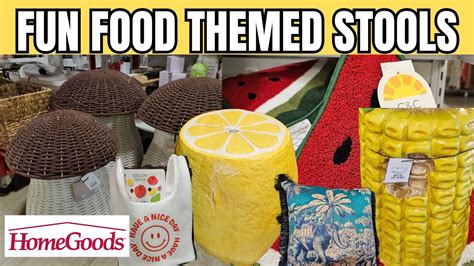 HOMEGOODS | THE CUTEST FOOD THEMED SUMMER STOOLS | ALL NEW FINDS | #HOMEGOODS #summer - YouTube