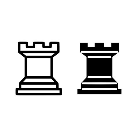 Vector illustration of rook chess sign | Free SVG