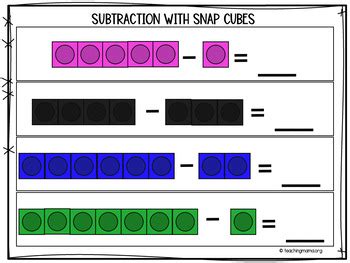 Snap Cube Math Activities by Teaching Mama Blog | TpT