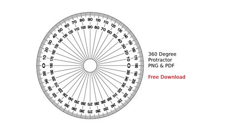 360 Degree Protractor PNG - 360 Degree Protractor PDF