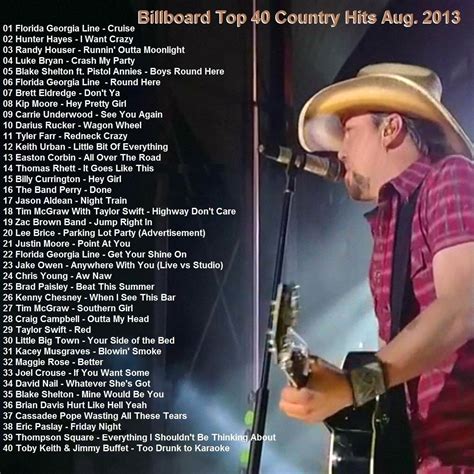 Country Promo DVD, Billboard Top 40 Country Hits Aug 2013 BEST Hits ...