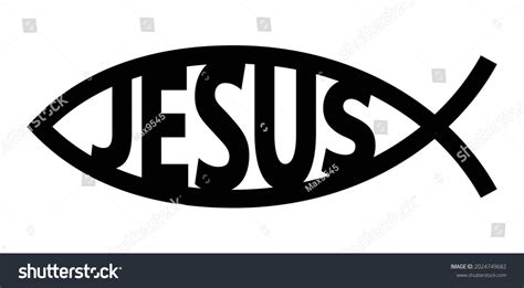 Jesus Fish Symbol Christian Icon Vector Stock Vector (Royalty Free) 2024749682 | Shutterstock